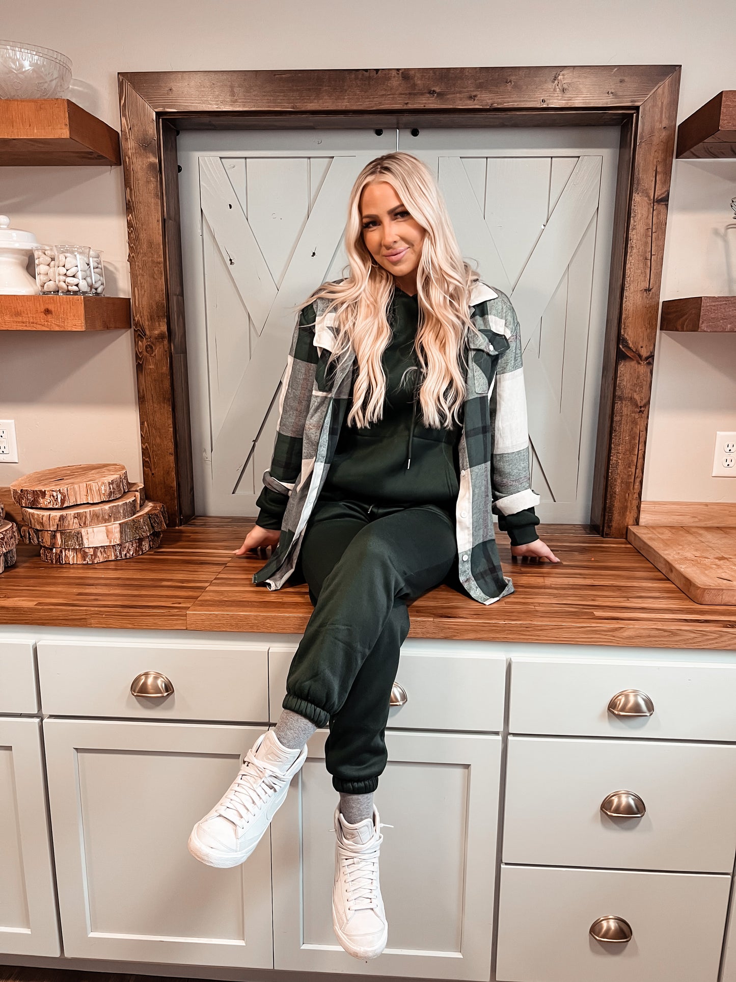 Green and Cream Flannel